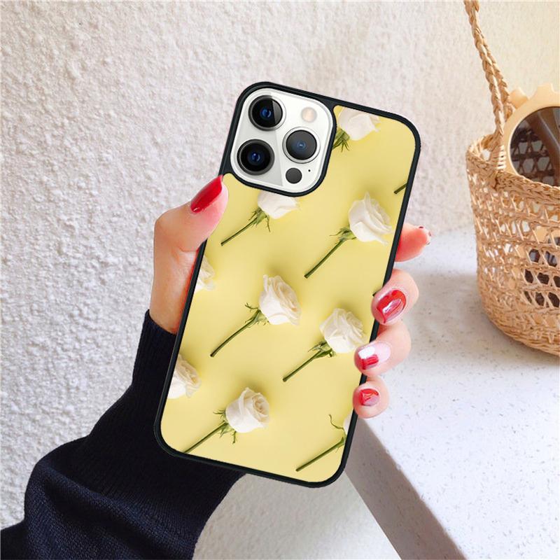 aesthetics flowers soft Phone Case Cover For iPhone 17 Air 16 15 14 12 13 Pro Max Plus coque Shell Fundas