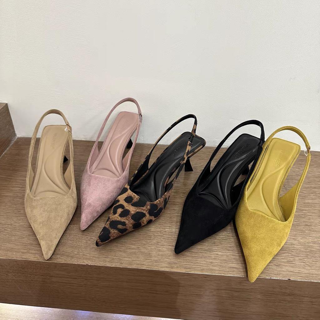 2025 Spring and Autumn New Fashion Versatile High Heels Women's Niche Temperament Bag Head Sandals Stiletto