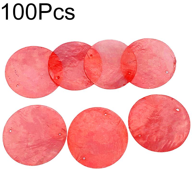 100 шт. круглые 5 см с 2 отверстиями DIY для колокольчиков для дома, украшения для дома, изготовление натуральных ракушек, ракушек Capiz
