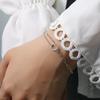 PANJBJ Серебряный браслет-манжета 925 пробы с пером, регулируемый, для пары, готический панк-дизайн, женские украшения, подарок, счастливый браслет, дропшиппинг
