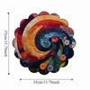35cm Floral Print Linen Placemats 2D Printed Coaster Table Mats Bohemian Style Placemats  Kitchen