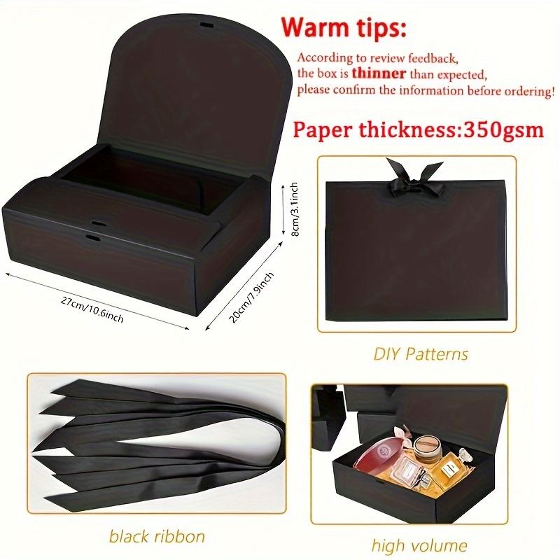 10 шт. подарочных коробок для свадьбы, большие подарочные коробки из крафт-бумаги для ювелирных изделий, черные подарочные коробки с лентой для подружки невесты, коробки для подарков на день рождения