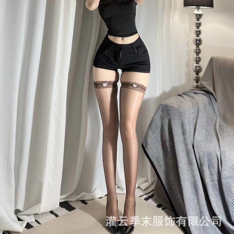 Сексуальное нижнее белье "Цинюань" красная отделка кружево ультратонкое шелковисто-гладкое чистая страсть сексуальные чулки носочки до колена/бедра
