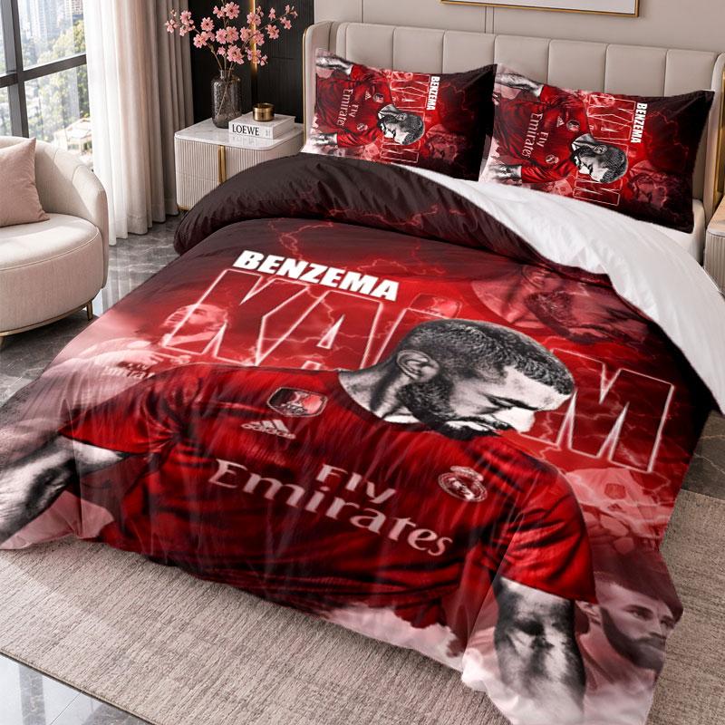Karim Benzema 3Pcs Bedding Set Duvet Cover With Two Pillowcases For Bedroom Home Decoration