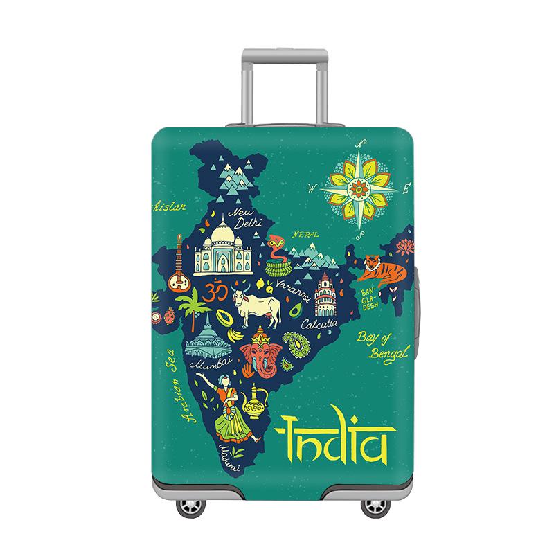 Индивидуальный эластичный чехол для чемодана, утолщенная защита от пыли с напечатанным изображением