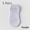 5 пар женских весенне-осенних сетчатых носков для поднятия ушей из чистого хлопка для занятий фитнесом в помещении, силиконовых, нескользящих, без косточек, для спорта и отдыха на воде