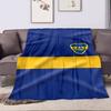 Blue Blanket with CABJ Logo Design Patterned flannel blanket perfect for the bedroom living room, sofa, or a little nap
