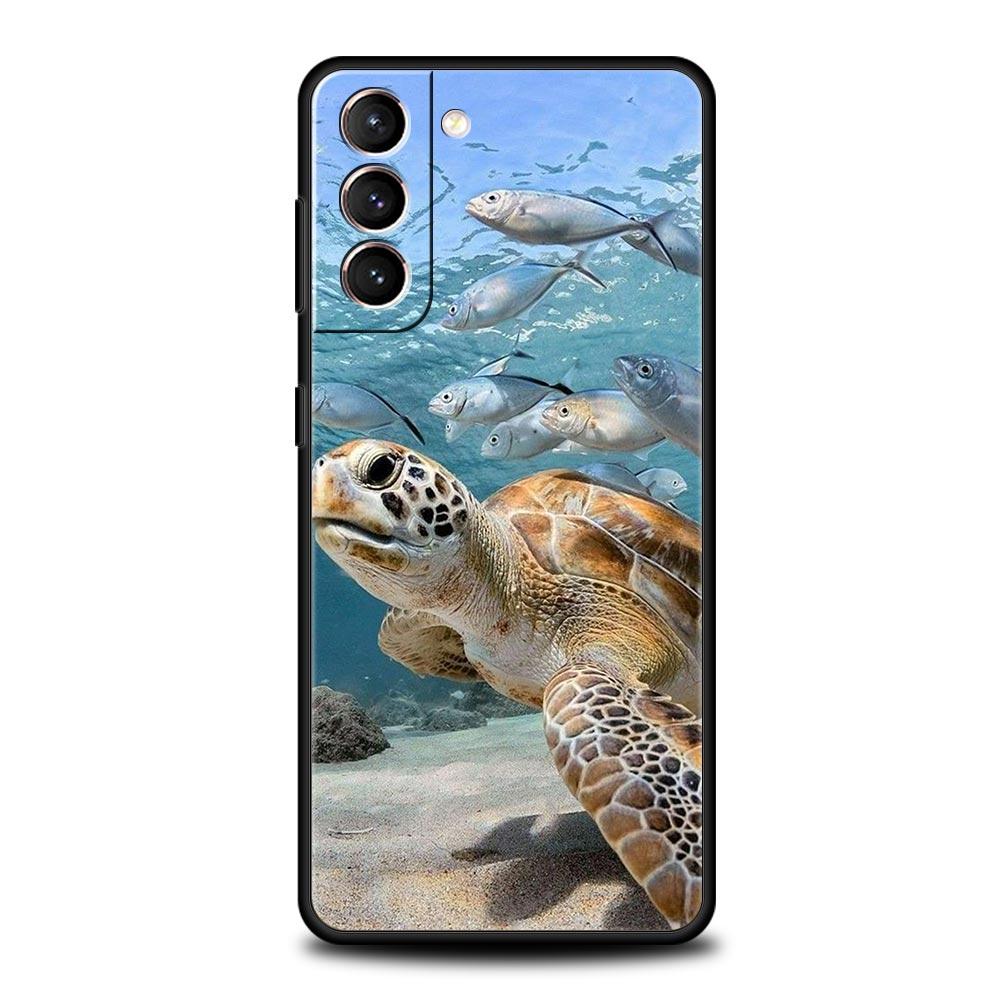 Чехол для телефона с изображением морского животного дельфина для Samsung Galaxy S26 Ultra S25 Plus S24 FE S23 S22 5G S21 S20 Черный Мягкий