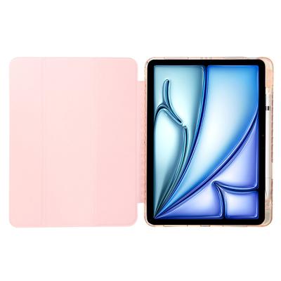 Для iPad Эйр 11 (2025)/(2024) Чехол ТПУ+ПУ кожа+Акриловая крышка для планшета, Тройная подставка, Защита для планшета