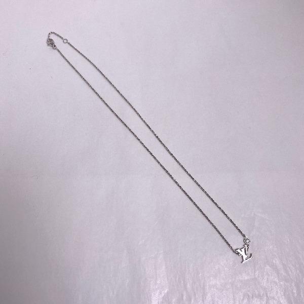 LOUIS VUITTON White gold x diamond Blossom LV Necklace K18  White gold Q93653 Used
