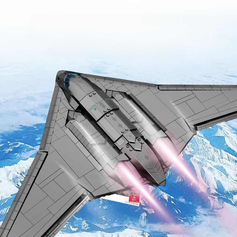 США H-20 Stealth стратегический бомбардировщик истребитель модель строительные блоки технический сержант боевой самолет MOC кирпичи игрушки подарок