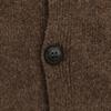 CROSSLEY Made in Italy Wool Blend Long sleeve knit cardigan M Brown Men's Used