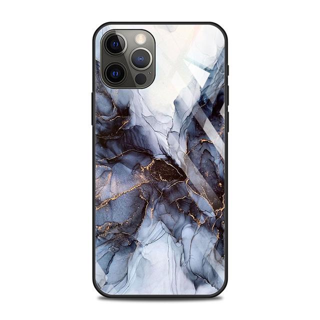 Чехол из закаленного стекла для Iphone 12 11 Pro Max 14 13 12 Mini Fundas X Xr Xs Max 8 7 6s Plus, чехол Fundas Colorfull Marble