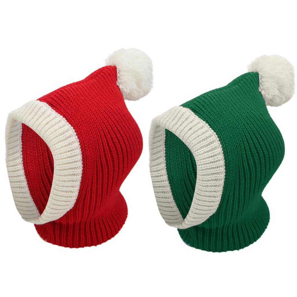 Dog Winter Hat Red Pet Christmas Winter Warm Knitted Hat for Small and Medium Dogs Puppy Cats