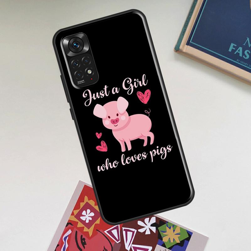Просто Девочка, Которая Любит Свиней Чехол Для Xiaomi Redmi Note 12 Pro Plus 8 9 10 11 Pro 8T 9S 10S 11S 12S 9C 10A 10C 12C Обложка