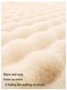Cream Velvet Bubble Style Bedroom Carpet Mat
