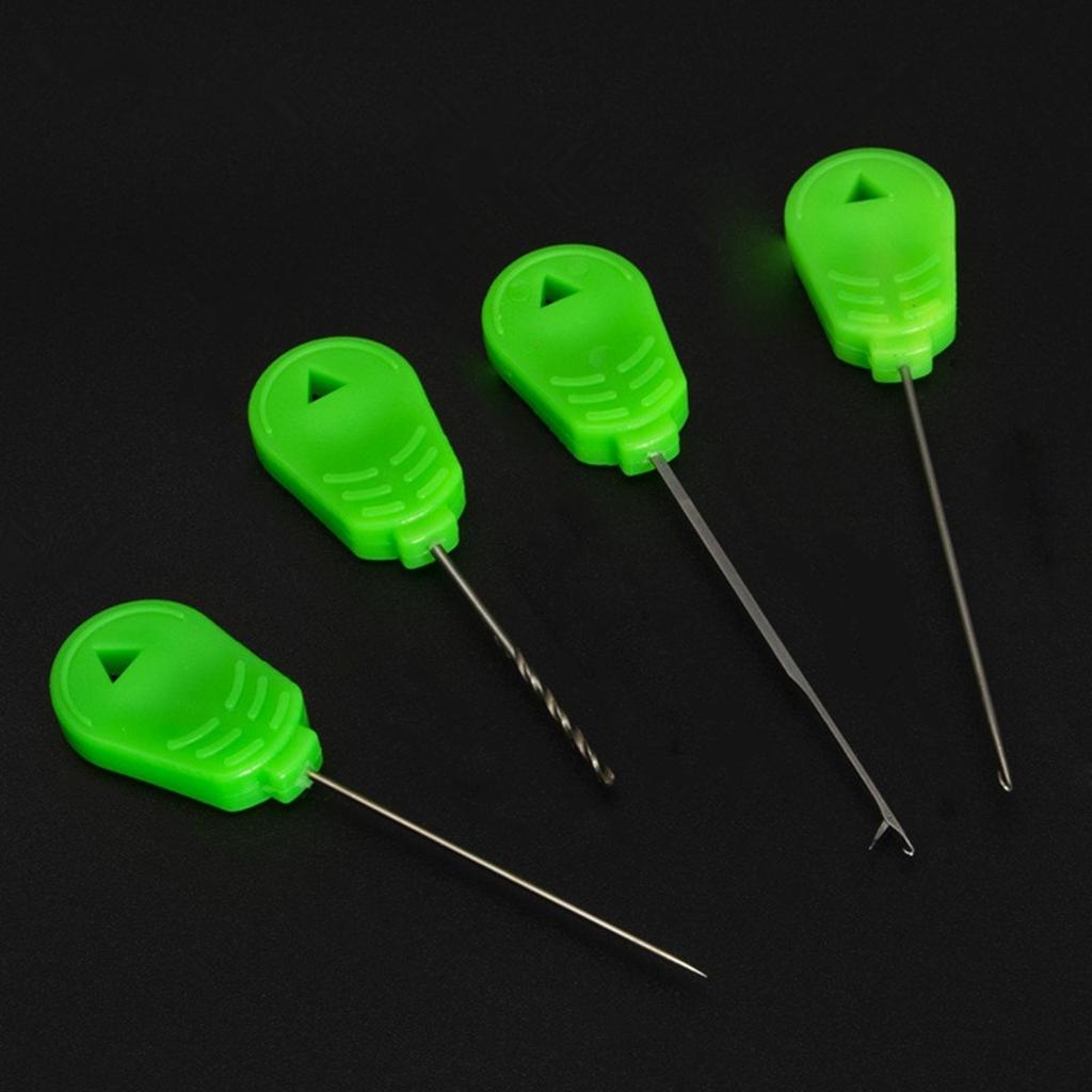 4 In 1 Bait Needles Baiting Tackle Rig Tools Carp Fishing Bait Equipment Set Stainless Steel Fishing Rigging Bait Needle