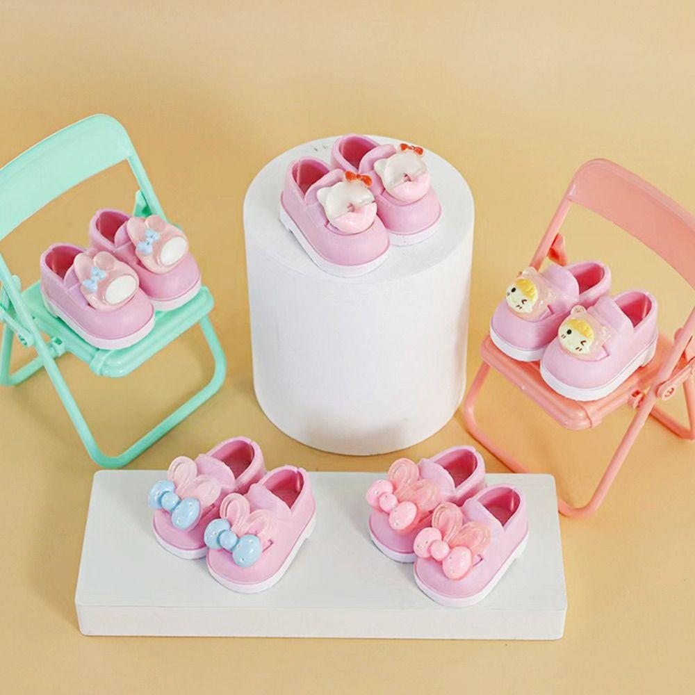 Мини-туфли ручной работы из ПВХ 4 см. Туфли для мультяшных кукол. Подарки на день рождения.