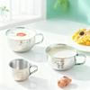 Милая мини-кружка для воды из нержавеющей стали 304 с ручкой для детей, прочная металлическая кружка-термос против ожогов для детей