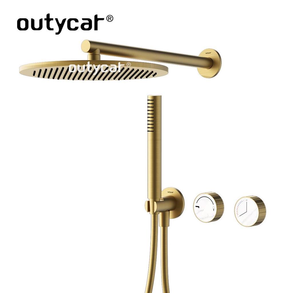 Настенный двухфункциональный медный душевой комплект для дома
