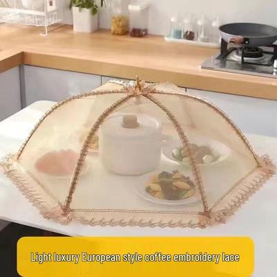 Складной зонтик-крышка для еды, защищающий от мух и пыли, для остатков