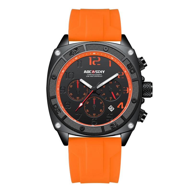 AOCASDIY High-end Brand Personality Trend Large Dial Fashion Business Men's Multi-Functional Quartz Waterproof Watch
