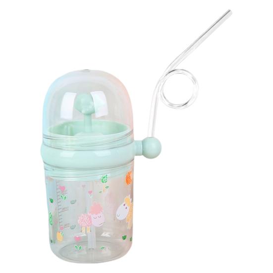 Кружка-брызгалка «Кит» с трубочкой, герметичная, многоразовая, поильник для детей, 260 мл, стакан-фонтан «Кит» для вечеринки, школы, пляжа