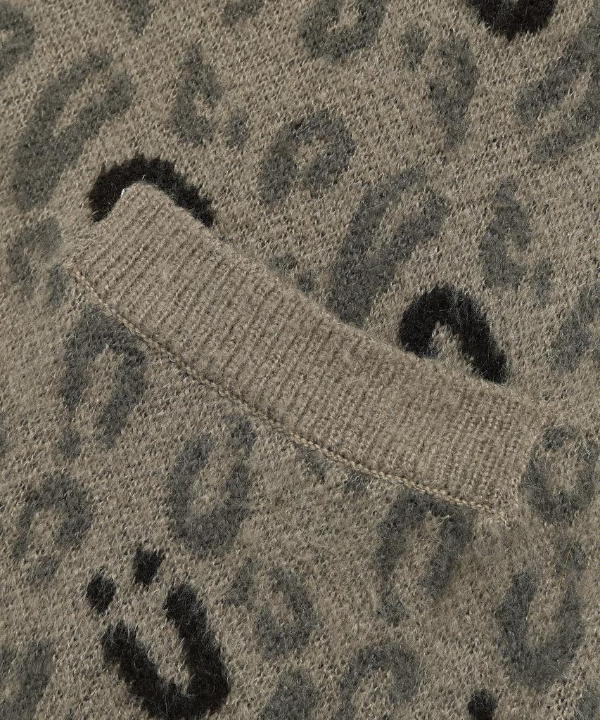 ISTKUNST U Leopard Pattern Knit Zip Up_Brown(Ik2Cfmk690A)