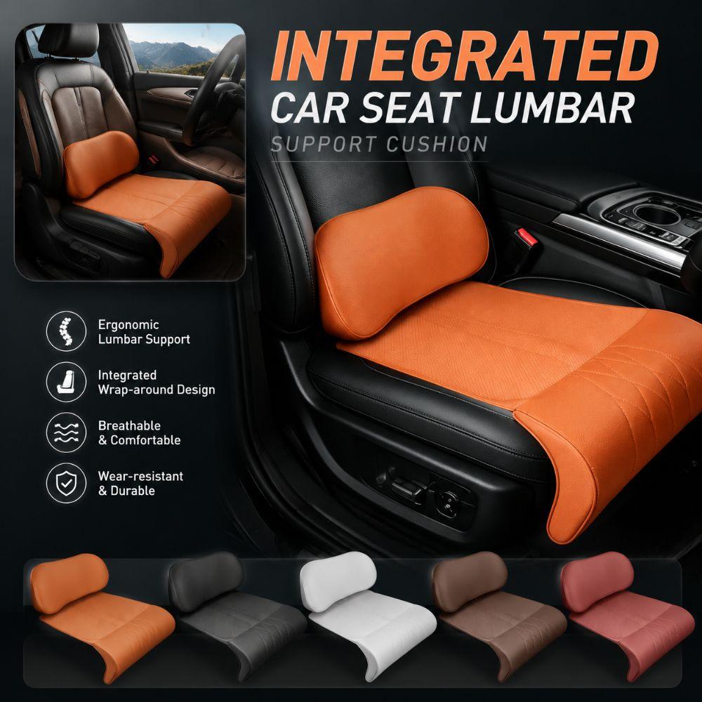 Memory Foam Integrated Lumbar Leg Support Mat Leather Extended Seat Cushion  Vehicle Universal