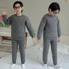 Children's Plus Velvet Warm Suit Boys and Girls Thick Underwear Suit Winter Clothes