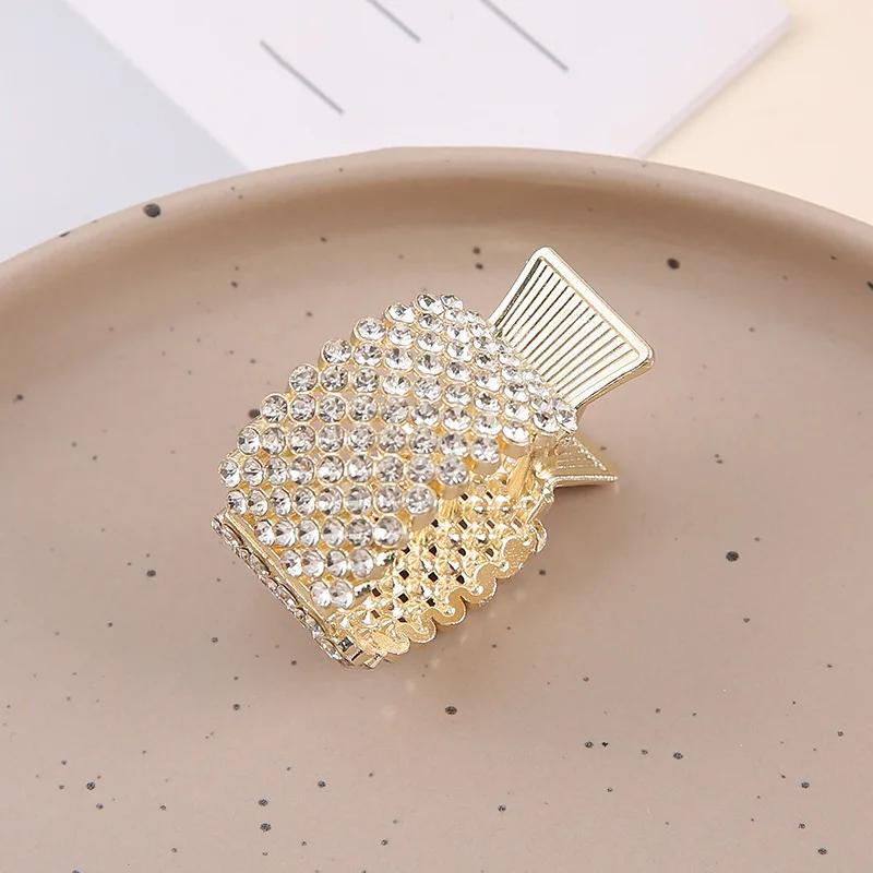 1 шт. Элегантные сверкающие стразы, декоративные зажимы для волос, нескользящие держатели для хвостиков, модные аксессуары для укладки волос для женщин