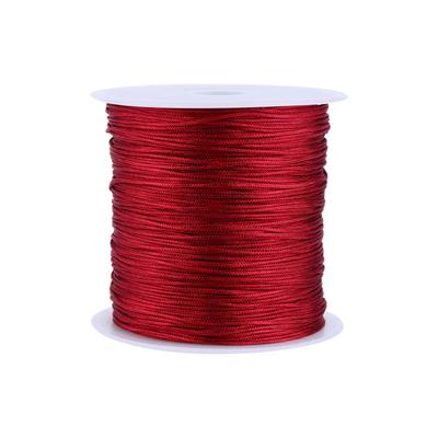 100M X 0.8mm нейлоновый китайский узел шнур Rattail макраме нить шнур бордовый