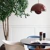 Simple Flower Shape Lampshade Small Chandelier Adjustable Wire Length Three Light Colors Modern Globe Kitchen Dining Room Ceiling Lamp