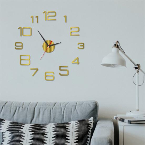 Luminous Wall Clock Silent Movement Easy-to-read Simple Installation Decorative DIY Wall Clock for Living Room Bedroom