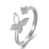 New Hand Jewelry For Women ,Simple Temperament ,Fairy Butterfly Open Zircon Ring