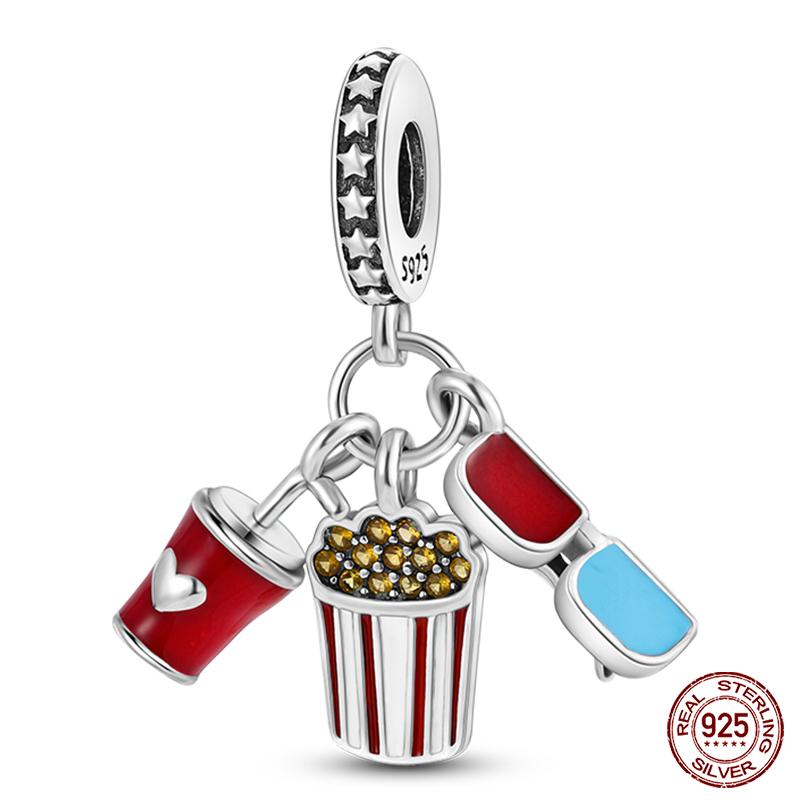 100% Copper Love Strawberry Cherry Red Series Charm Beads For Brand Original Bracelet Diy Fine Jewelry Gift