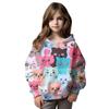 Детская одежда Толстовки для девочек с длинным рукавом 3D мультяшный принт Детская одежда на весну-осень Топы Уличная повседневная Полиэстер Одежда для девочек
