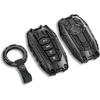 Metal Key Fob Cover Compatible With 2018- Toyota RAV4 Camry Corolla Avalon C-HR Prius GT86 Highlander Full Protection Key Case Shell 4 Keys Vacuum