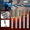 5Pcs 1 4 Inch Double Cut Tungsten Carbide Rotary Burr Die Grinder Shank Bit Set