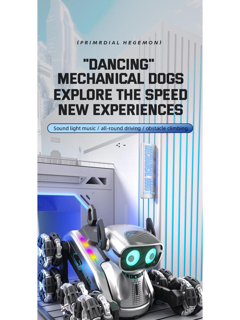 Eight-Wheel Remote Control Mechanical Dog Stunt Car - Gesture Sensing Off-Road Toy for Kids