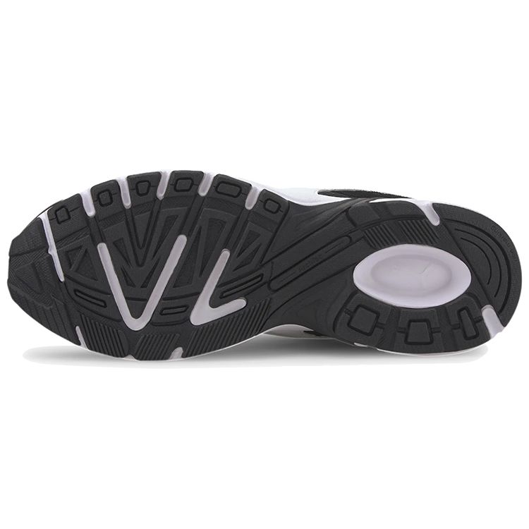 Puma Axis Plus Round Toe Lace-Up Shock Absorbing Non-Slip Lightweight Low-Top Running Shoes Unisex Sneaker White Black Blue 370286-08