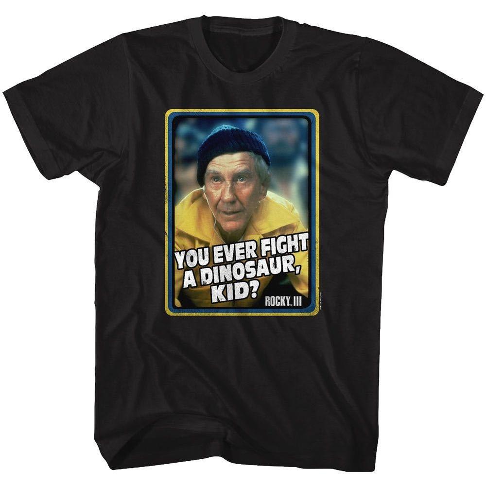 Rocky Balboa T-Shirt New Dinosaur Trainings Rocky 3 Movie Black Cotton SM5XL Unisex T-Shirt