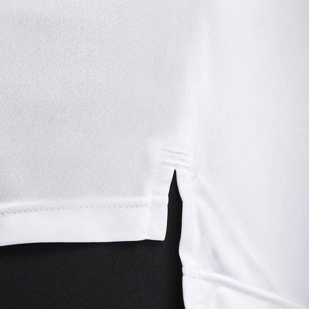 Nike Dri-FIT One Solid Logo Crew Neck Long Sleeve T Shirt Women Tops White DD0642-100