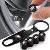 Fashion Car Tire Valve Caps with Car Badge Keyring Keychain Set For Enclave Regal Lacrosse Encore Excelle Envision Car Accessories