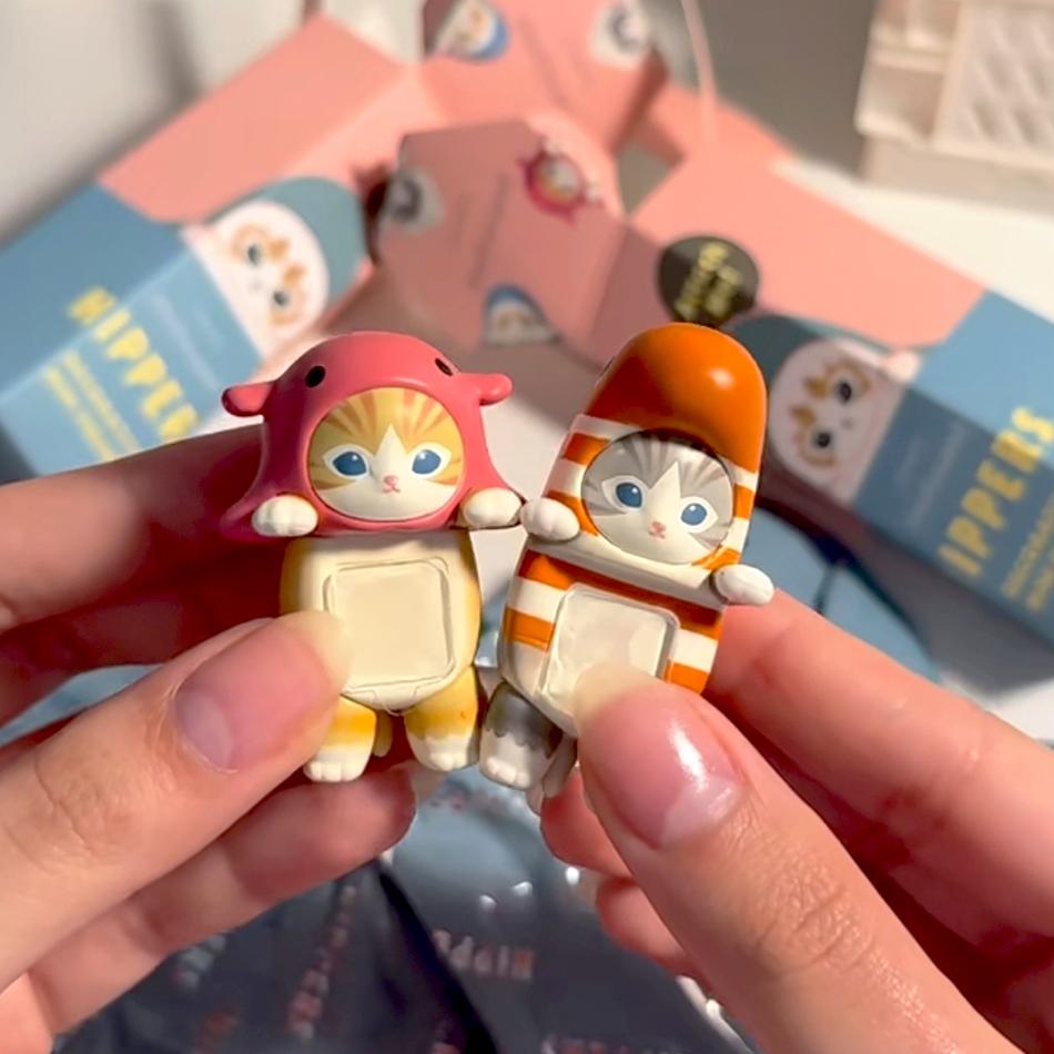 Новая Слепая Коробка Mofusand Хипперс Мини-фигурка Акула-Кот Фигурка Действия Игрушки Для Фанатов Детей Рождественский Подарок