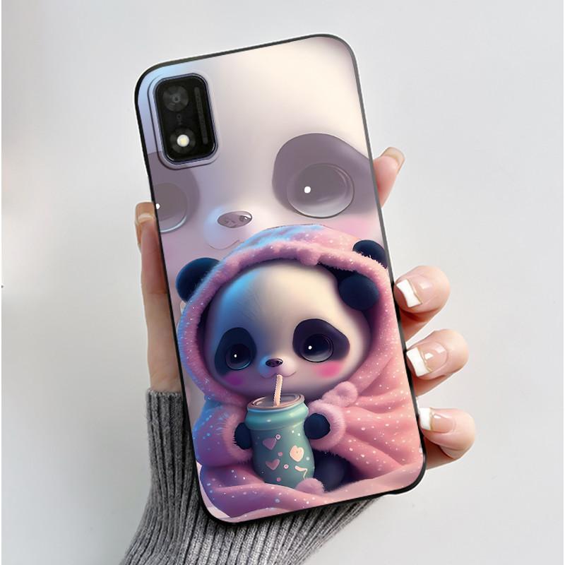 Чехол для ITEL A17 / ITEL A18 Чехол Роскошный Милый Кролик с Сердечком Забавный Мягкий Силикон Черная ТПУ Задняя Крышка Для ITEL A17 A 18 Чехол для Телефона