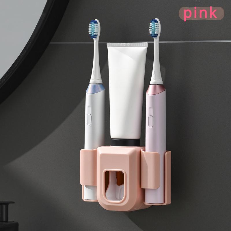 Electric Toothbrush HolderLazy Automatic Toothpaste SqueezerWall Mounted No-Punch Toothpaste Holder