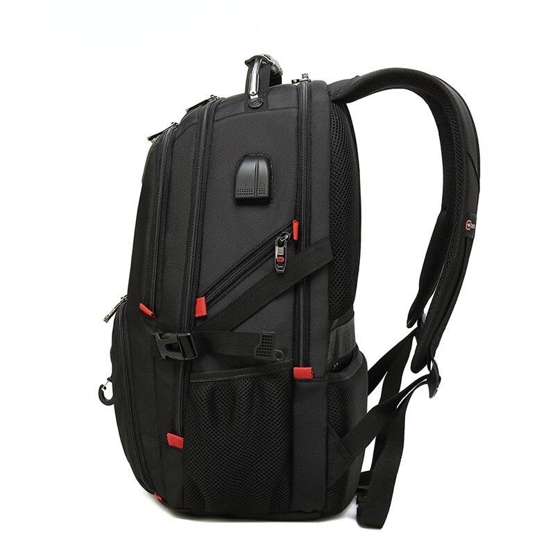 Дорожная сумка Бизнес Антикража Рюкзак Мужской Mochila USB-зарядка 15,6 17-дюймовый рюкзак для ноутбука Водонепроницаемый Мужские рюкзаки