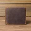 Vintage Leather Wallets for Men Short Male Purse Card Holder Crazy Horse Genuine Leather Wallet Men Fashion Quality Wallets