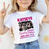 Music Singer Katseye T Shirt Boys Girls Short Sleeve Cartoon Tshirt Kids Streetwear Y2K Tees Tops Summer Childrens Clothing